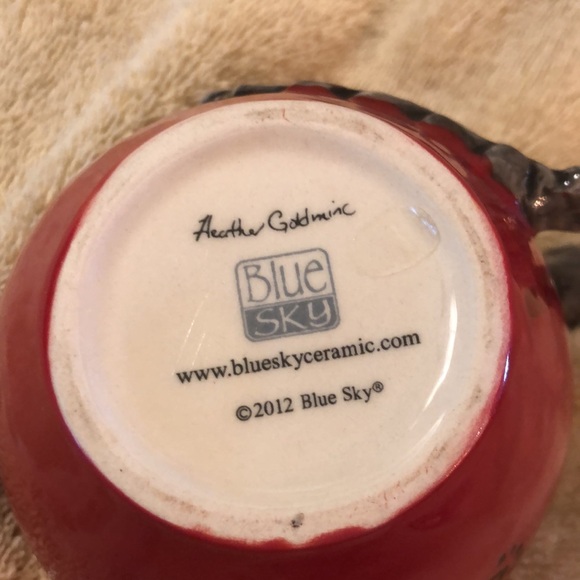 Blue Sky Ceramics Heather Goldminc Coffee Cup Mug Embossed Dragon Vine Handle - Picture 3 of 4